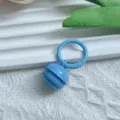 Blue candy color metal bell pendant with spring buckle keychain DIY charm bag decoration. - Blue Spring Clasp & 22mm Bell