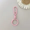 Pink zinc alloy spring keyring carabiner clip for car keys and bags, durable metal buckle. - Pink Clasp