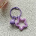 Paarse acryl holle ster bel sleutelhanger schattige tas hanger esthetische accessoire - Paars