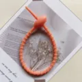 Siliconen kabelbinder verstelbare oproller multifunctioneel schattig tas accessoire - 220mm / Oranje