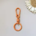 Oranje zinklegering veer sleutelhanger haak auto taille hangende bergbeklimmer ring. - Oranje hangsluiting