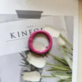 Pink metal spring ring detail, colorful O-ring keychain clasp for bags and crafts decor. - Rose Red