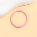 Pink metal binder ring, key ring detail view, smooth painted surface for DIY bag accessories. - 30mm / Pink