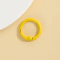 Gele ronde veerclip van zinklegering sleutelhanger DIY knutselaccessoire metalen haakring - Geel