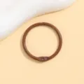 Brown metal painted binder ring key ring for DIY bag pendant accessory and storage loop - 30mm / Coffee
