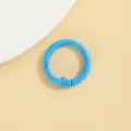 Blauwe zinklegering veerring 23mm ronde sleutelhanger DIY sieraden accessoire voor tassen. - Blauw