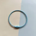 Blauer beschichteter Stahlseilring Detail, Drehschrauben Schluesselanhaenger, DIY Taschenzubehoer. - Hellblauer 50-mm-Drahtring