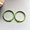 Groene metalen ringbandringen 30mm kleurrijke gelakte ringen voor DIY sleutelhangers en opslag. - 30mm / Groen