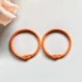 Metalen 30mm bindringen kleurrijke losse bladen boekringen DIY sleutelhangers - 30mm / Oranje