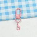 Pink metal lobster clasp keychain hook candy color DIY bag doll pendant hardware accessory - Pink Gate Clasp & Lobster Clasp