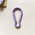 Close-up detail view of the purple aluminum alloy mini gourd snap hook keychain accessory. - Purple