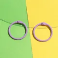 Close-up detail of purple metal binder rings, 30mm open loose-leaf loose rings for DIY crafts. - 30mm / Purple