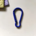 Blue gourd shaped snap hook metal carabiner keyring DIY bag plush toy accessory hook - Sapphire Blue