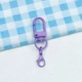 Purple metal lobster clasp rotating keychain hook detail for DIY bag doll handmade accessories - Purple Gate Clasp & Lobster Clasp