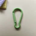 Green aluminum alloy snap hook carabiner clip for DIY bag keychain and doll accessories. - Green