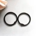 Metal 30mm binder rings loose leaf open rings DIY jewelry accessories storage key rings - 30mm / Black