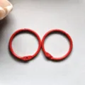 Metalen losbladige ringen 30mm kleurrijke boekringen DIY sleutelhangers accessoires. - 30mm / Rood