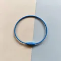 Blauer metallbeschichteter Draht Schlüsselring Kabel Schlaufe Tasche DIY Zubehör - Blauer 50-mm-Drahtring