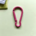 Pink aluminum alloy gourd buckle keychain hook, perfect for DIY bag charms and doll accessories. - Rose Red