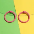 Colorful metal loose-leaf binder rings 30mm, pink color key ring DIY storage accessories. - 30mm / Rose Red