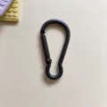 Black aluminum alloy gourd carabiner snap hook for DIY bag doll accessories keychain. - Black