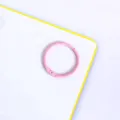 Metal binder ring detail shot, pink color 30mm open ring for DIY crafts and accessories. - 30mm / Pink