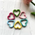 Kleurrijke hartvormige veerring sluitingen sleutelhanger DIY sieraden accessoires - Hart-sleutelhangers in gemengde kleuren