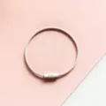 Metall Draht Schlüsselanhänger mit Schraubverschluss, ideal für DIY Tasche Zubehör und tägliche Schlüssel. - Weiße 50-mm-Drahtringe