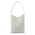 White leather shoulder bag minimalist bucket bag daily commuting elegant underarm bag - S / Off White