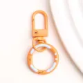 Legering Donut Veerring Karabijnhaak Sleutelhanger DIY Tas Hanger Metaal Accessoire - Oranje donut veerringslot en karabijnsluiting