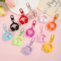 Candy color headphone keychain cute ins style bag pendant accessory colorful headset keyring main view - Headphone with Buckle / Multicolor