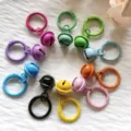 Colorful bell spring buckles, candy color key rings, DIY bag pendants, multi-color hardware charms. - Mixed Color Spring Clasp with 18mm Bell and Open Jump Ring