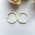 Colorful metal loose leaf binder rings 30mm for DIY crafts keyrings and stationery - 30mm / Beige
