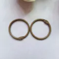 Metal loose leaf binder rings 30mm brown open book rings DIY key rings hardware accessories - 30mm / Coffee