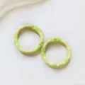 Metalen veerring sluiting detail groene donut ontwerp DIY sieraden sleutelhanger accessoire - Groene donut-veerring