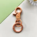 Oranje gelakte legering hummer sluiting sleutelhanger DIY tassen accessoires detail. - Oranje karabijnhaak & 24 mm veerring