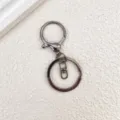 Metalen sleutelhanger hardware detail, zinklegering karabijnhaak en ring voor DIY. - 3-delige set karabijnsluitingen in gunmetal zwart