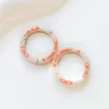 Metal baked paint donut spring ring diy jewelry accessories keychain clasps connector - Light Coffee Donut Spring Clasp