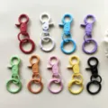 Moschettone colorato in lega con anello a molla portachiavi accessori fai da te - Moschettoni e anelli a molla da 24 mm in colori misti