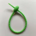 Groene siliconen kikkervisje kabelbinder DIY flexibele winder sleutelhanger tas pop decoratie. - 220mm / Groen