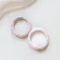 Metal donut spring clasp oil drip round open ring DIY jewelry keychain accessories parts - Light Pink Donut Spring Clasp