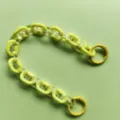 Gele transparante acryl ketting tas riem DIY accessoire voor telefoonhoesje en tas - Gele Ketting