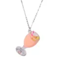 Summer lemon juice cup pendant necklace, cute resin drink charm jewelry for women and girls. - Necklace / Orange