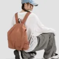 Casual nylon σακίδιο πλάτης μεγάλη χωρητικότητα τσάντα σχολείου κομψή γυναίκες - Σάπιο Μήλο