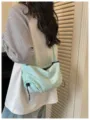 Koreanischer Stil Canvas Dumpling Umhängetasche, große Kapazität lässige Alltagstasche Damen. - Grün