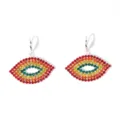 Fashion rhinestone lip pendant earrings for women, stylish European and American style jewelry. - Lip Shape (EA1043) / Multicolor