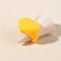 Yellow heart resin ring minimalist acrylic fashion ring for women stylish variant style item - One Size / Yellow