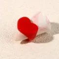 Red Heart Acrylic Ring Minimalist Resin Finger Jewelry for Women Fashion Accessories - One Size / Red
