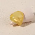 Chunky yellow acrylic resin ring for women minimalist geometric statement fashion jewelry item. - Size 6 / Yellow