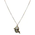Halloween cute ghost pendant necklace with shimmering star design, trendy fashion jewelry gift. - Necklace